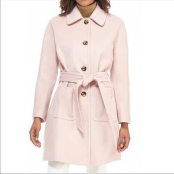 Gal Meets Glam Jackets & Blazers - NWT Gal Meets Glam Mauve Hadley Belted Wool Coat M